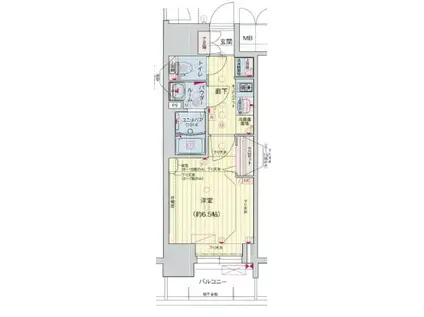 プレサンス広小路通葵(1K/5階)の間取り写真