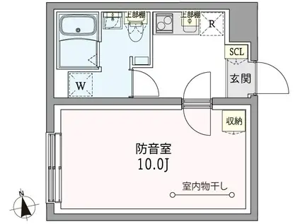 CASA RASICLAS ITABASHI-OYAMA(1K/5階)の間取り写真
