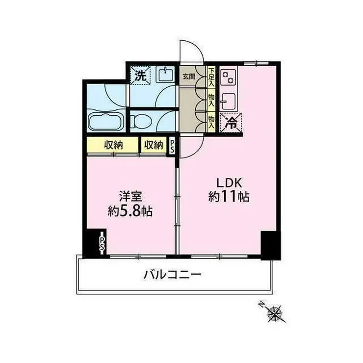 ベェルヴェル稲城 11階階 間取り