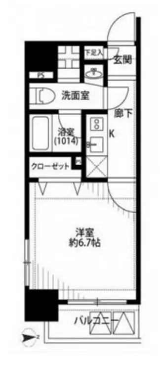 プレール・ドゥーク京橋 4階階 間取り
