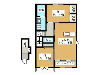 サンフィットIII(2LDK/2階)の間取り写真