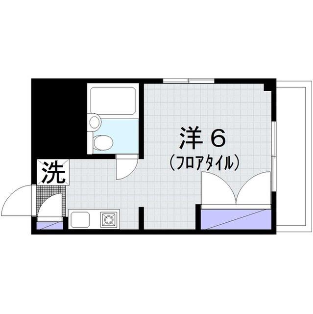 プラザドゥディーンB(ワンルーム/1階)の間取り写真