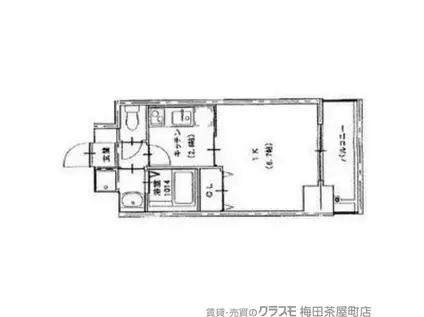 S-FORT福島LALUNA(1K/7階)の間取り写真
