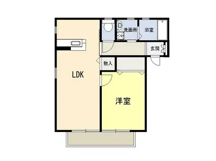 シーガルII(1LDK/2階)の間取り写真