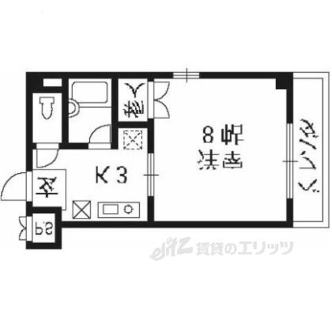 STABLE梅津(1K/3階)の間取り写真