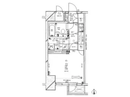 日神パレステージ西麻布(1K/2階)の間取り写真