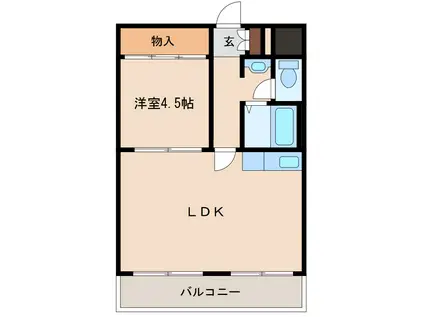 ミフネセントラルベア東三国(1LDK/13階)の間取り写真