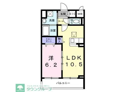 STELLA日吉(1LDK/1階)の間取り写真