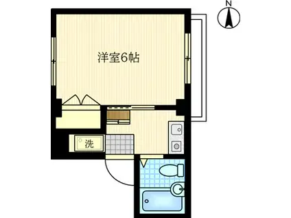 メゾン平間(1K/4階)の間取り写真