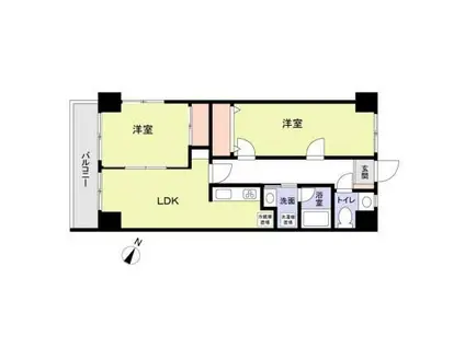 フェリーチェお茶の水(2LDK/7階)の間取り写真