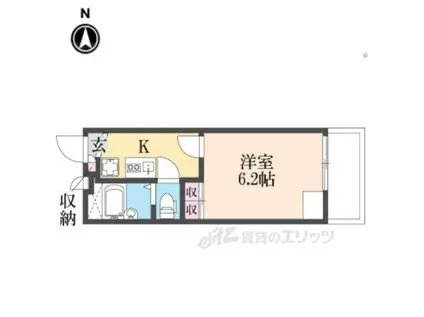 レオパレスエル・ガルテン(1K/2階)の間取り写真