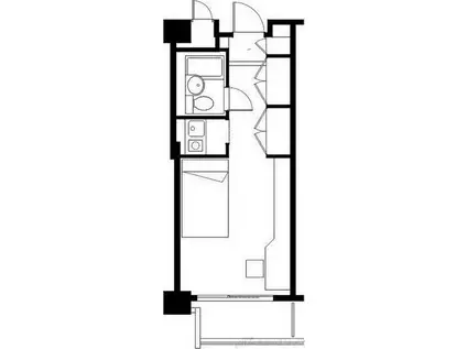 ビエラコート高槻(ワンルーム/2階)の間取り写真