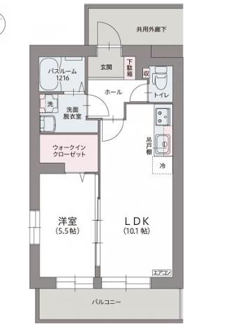 ＪＲ東海道本線 静岡駅 徒歩22分 5階建 築7年(1LDK/2階)の間取り写真