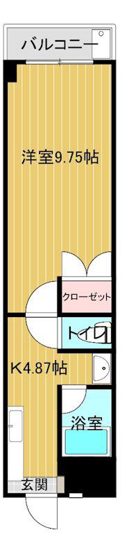 キャッスルエアポート(1K/6階)の間取り写真