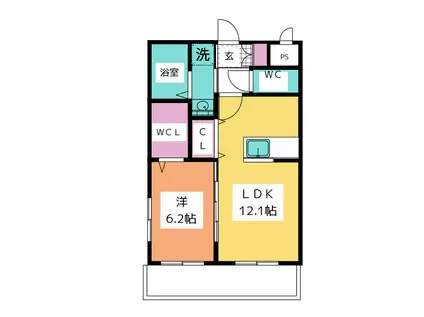 スワンスタイル II(1LDK/4階)の間取り写真