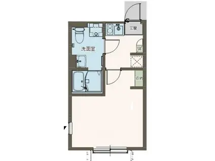 AGRANDE ODAKYU-SAGAMIHARAIIエイグラン小田急(1K/2階)の間取り写真
