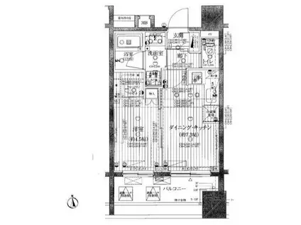 シティインデックス秋葉原(1DK/9階)の間取り写真