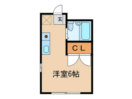 メゾン暁(ワンルーム/1階)の間取り写真
