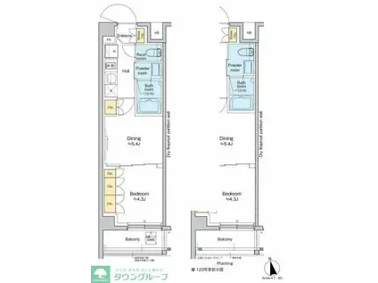 RESIDENCE KOENJI(1DK/4階)の間取り写真