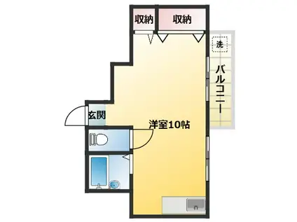 花こう第2ビル(ワンルーム/3階)の間取り写真