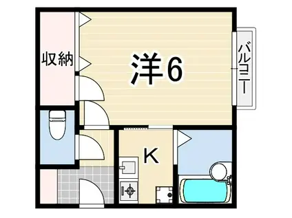 ラフィーナエム(1K/2階)の間取り写真