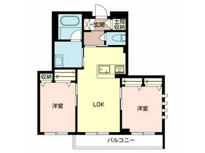 T MAISON 妙田(2LDK/2階)の間取り写真