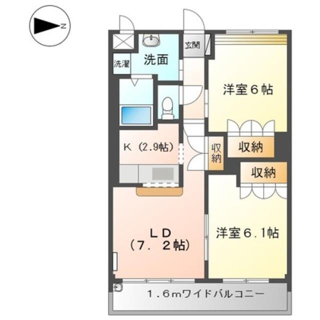ＪＲ阪和線 紀伊駅 徒歩45分 2階建 築20年(2LDK/2階)の間取り写真