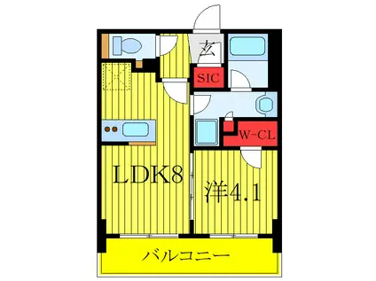 プレミスト板橋(1LDK/14階)の間取り写真
