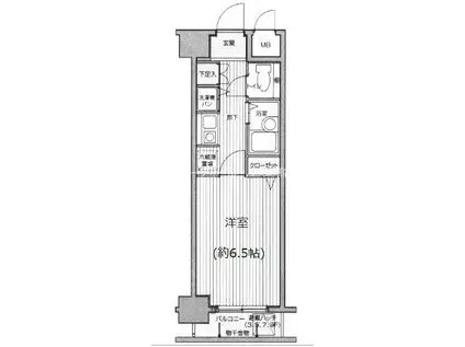 ガラステージ日本橋(1K/5階)の間取り写真