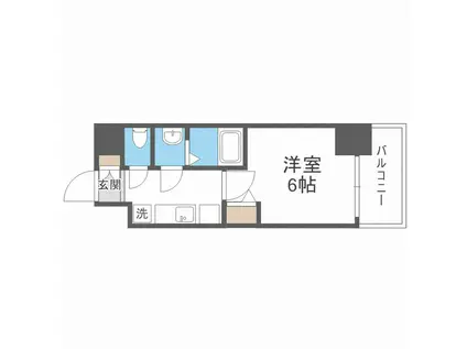 GM難波ウエストD.C(1K/10階)の間取り写真