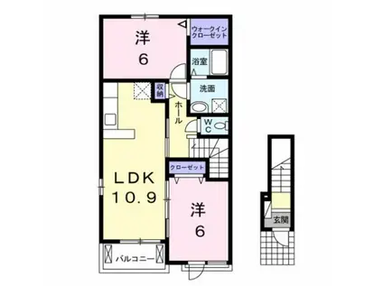 ネクストステージB(2LDK/2階)の間取り写真