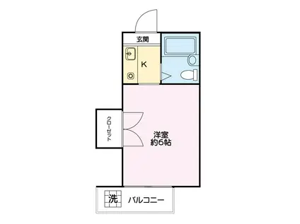 メゾン・ド・ブラン(1K/2階)の間取り写真