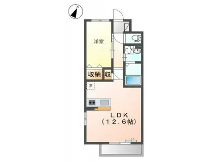 カルムメゾン目黒(1LDK/2階)の間取り写真