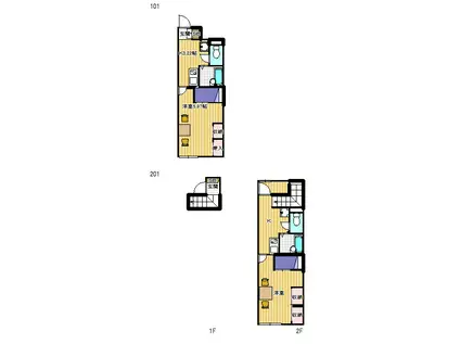 レオパレスシャラ36(1K/1階)の間取り写真