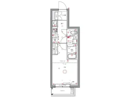 ユリカロゼ成増(1K/1階)の間取り写真