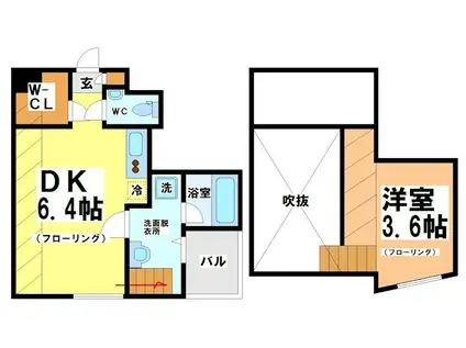 パークフラッツ永福(1DK/4階)の間取り写真