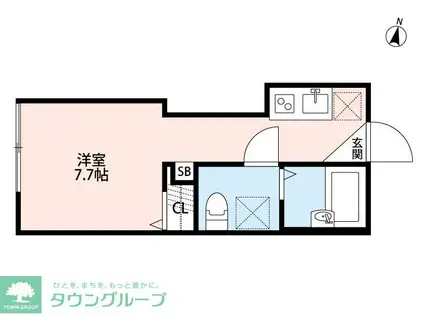 BRILLIO練馬(ワンルーム/2階)の間取り写真