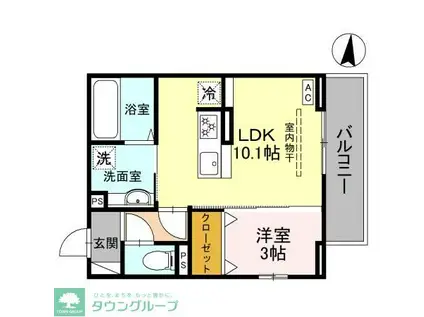 BREZZA(1LDK/2階)の間取り写真