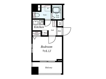 AZEST本所吾妻橋(1K/7階)の間取り写真