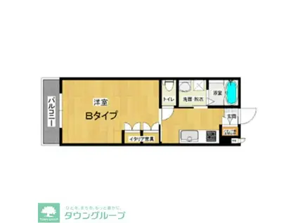 グラシアス(1K/3階)の間取り写真