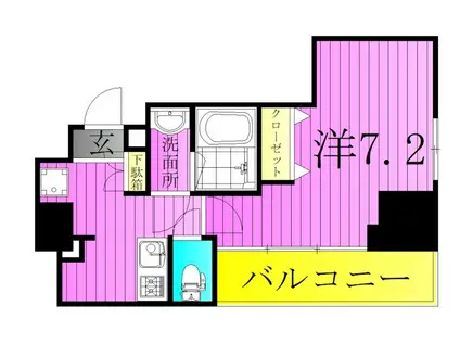 アーバンパーク綾瀬III(1K/9階)の間取り写真