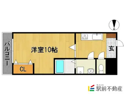 ラ・エスペランサ(1K/2階)の間取り写真