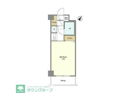 TS GARDEN武蔵小杉(1K/4階)の間取り写真