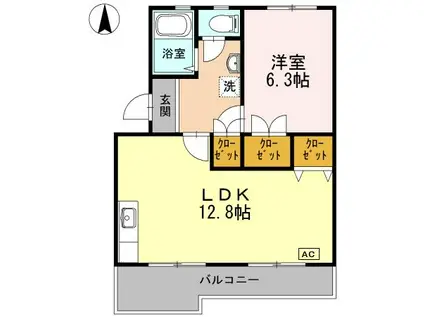 ロイヤルマンション2号棟(1LDK/5階)の間取り写真