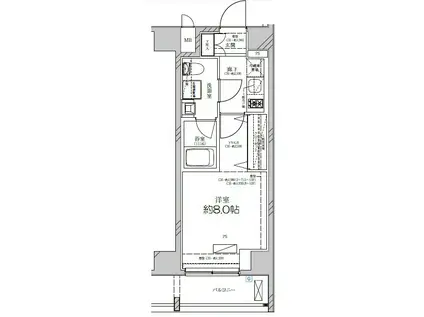 ディアレイシャス尾久駅前(1K/10階)の間取り写真