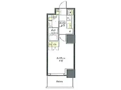 プライムメゾン板橋(1K/7階)の間取り写真