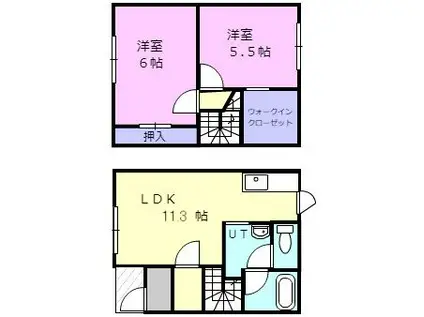 メゾン四季(2LDK/1階)の間取り写真