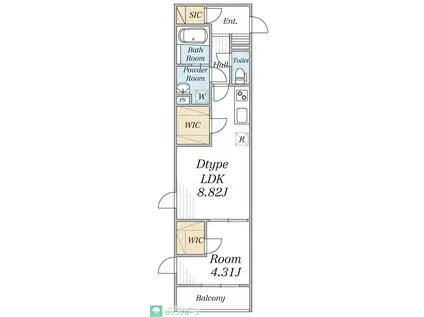 リブリ・曳舟II(1LDK/2階)の間取り写真