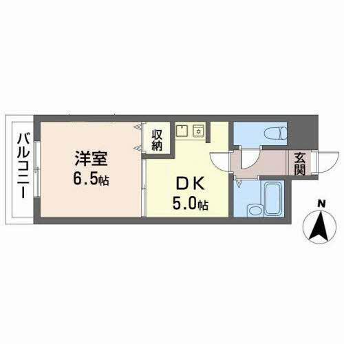 ボンベレーザ(1DK/2階)の間取り写真