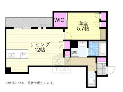 VAMBREST ESAKA(1LDK/3階)の間取り写真